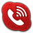Skype Phone Alt Red Icon 48x48 png